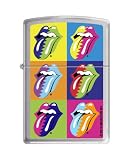 Zippo Rolling Stones Logo Brushed Chrome Lighter, 3170