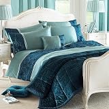 Valencia Duvet Cover Set, Teal, Double