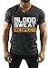 DashX Blood Sweat Teefit Fitness Series Mens V-Neck T-Shirt