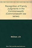 Recognition of family judgments in the Commonwealth