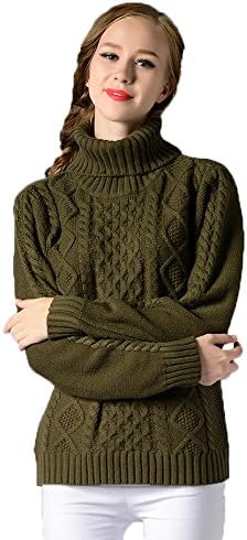 Kayleen Cordeiro Ladies' Solid Color Turtleneck Slim Knitted Pullover Sweaters