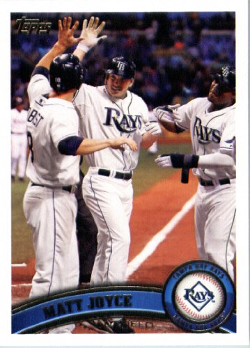 2011 Topps Limited Edition Baseball Card # TBR16 Matt Joyce Tampa Bay Rays OF In a protective screwdown display case!