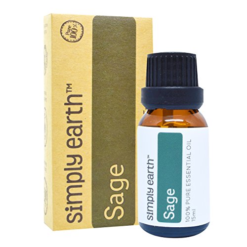 Sage Essential Oil by Simply Earth - 15 ml, 100% Pure Therapeutic Grade