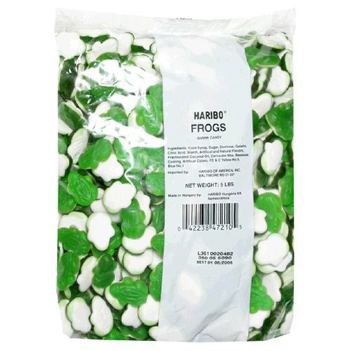 Buy Now at Amazon.com: Haribo Gummi Candy, Frogs, 5-Pound Bag