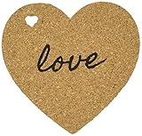 Kate Aspen "Heart" Cork Coasters, Set of 4