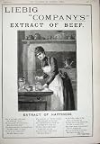 1891 Advertisment Liebig Company Extract Beef Cooking