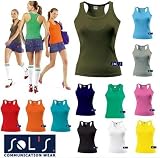 Damen Tank Top Coconut Racerback Vest. �rmelloses T-Shirt in 12 Farben und den Gr�ssen S, M, L und XL