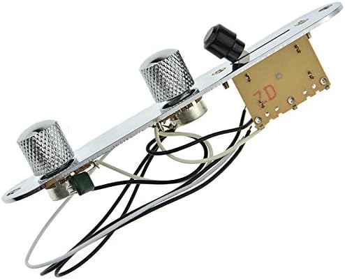 Assembly Loaded Switch Knob Contral Plate 3Way For Tele Guitar Chrome