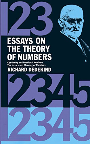 essays on the theory of numbers dover books on mathematics