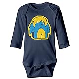 NINKI ベビー服 カートゥーン モンスター 長袖 ロンパース 6ヶ月~24ヶ月 100%コットン 出産祝い Size 12 Months ライトブルー