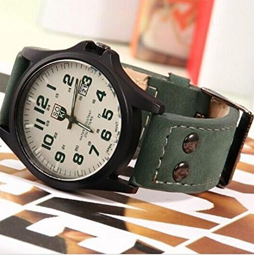 New Men's Business Casual Watch, Watch of Wrist of Waterproof Outdoor Sports Products, Fashionable Brand Table Calendar Green Color