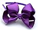 Syleia Fashion Headbands with 4 inch Bow, Set of 6 Blue, White, Black, Red, Purple, Rose School and Playtime Perfect Hair