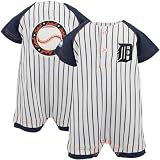 Majestic Detroit Tigers Infant White Pinstripe Romper