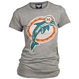 NFL Miami Dolphins Women's Vintage Short Sleeve T-Shirt (Steel Heather)