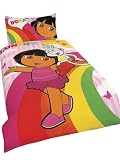 Character World Dora Rainbow Panel Duvet Set, Single
