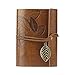 Yoker Pu Vintage Retro Leather Cover Notebook Journal Diary Blank String Loose Leaf (Dark Brown)