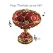 Faberge Egg Music Jewelry Box Royal Red Bejeweled Plays