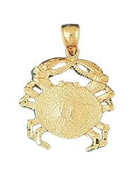 Dazzlers Solid 14 karats Gold Crab Charm Pendant available in three colors from jewelsberry (weights: 4.2 grams only)