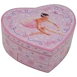 Heart Shaped Ballerina Musical Jewelry Box