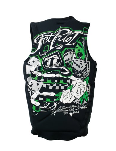 JetPilot Mens F22 Comp Jacket (Green, X-Small)