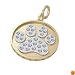 Bark Avenue Jewelers- Pave Paw Print Pendant 14 Karat Yellow Gold Two Tone- Large