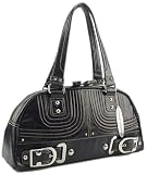 Chinese Laundry - Chinese Laundry Medium Black Silver Buckle Satchel