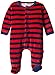 Magnificent Baby Baby-Boys Stripe Velour Footie, Red/Navy, 12 Months