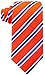 Scott Allan Collection Orange & Blue Necktie - Woven Striped Tie for Him - Orange and Blue Wedding Tie for Groom