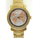 JoJino ByTechno Swiss Solid Gold Plated Stainless Steel Genuine Diamond Bling Watch by JoJino