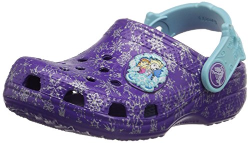 crocs Classic Frozen Clog (Toddler/Little Kid), Neon Purple, 8 M US Toddler