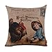 LINKWELL Thanksgiving Pillow Cover 18x18, Farmhouse Autumn Decorative Pillow Cover, Fall Decor for Home Indoor, Turkey Cushion Pillowcase for Sofa Couch CC861