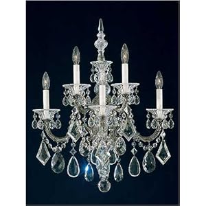 Schonbek 5003-65O Ancient Bronze Optic Handcut La Scala Renaissance Five Light Up Lighting...