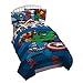 Marvel Avengers Good Guys Twin/Full Comforter - Super Soft Kids Reversible Bedding features Iron Man, Hulk, Captain America, and Spiderman - Fade Resistant Polyester (Official Marvel Product)