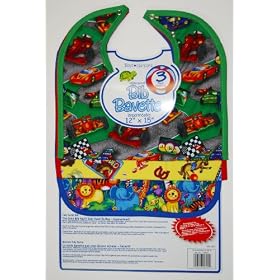 Tidy Turtle Easy Wipe Oversize Baby Bibs 3 Pack Guaranteed for Life (Boys)