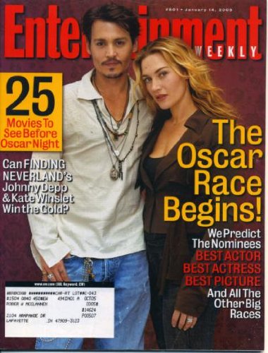 Entertainment Weekly January 14 2005 Johnny Depp, Kate Winslet, Finding Neverland, Candice Bergen, Ron McLarty