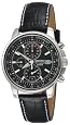 Seiko Men`s Alarm Chronograph Leather Strap Watch #SNAB65