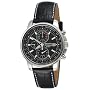 Seiko Men's Alarm Chronograph Leather Strap Watch #SNAB65