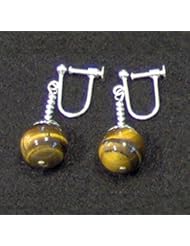 Toy: Clip On Tigers Eye Potara Earrings Dragon Ball Z Anime Cosplay Costume Accessory - Tama Industries Inc.
