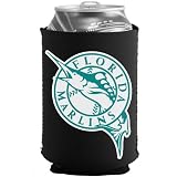 MLB Florida Marlins Black Collapsible Can Coolie