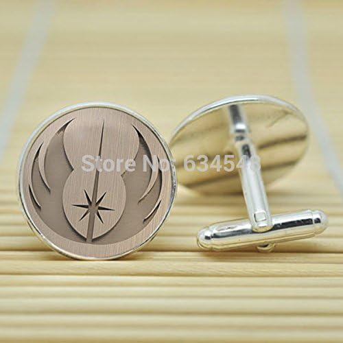 Pretty Lee Jedi Accessories For Star Wars Fans T In Silver Cufflinks Glass Cabochon Cufflinks C3296