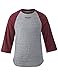 Stone Feather Men's Color Block Crewneck Cotton Fleece Raglan Sweatshirt