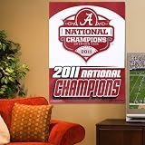 NCAA Alabama Crimson Tide 2011 BCS National Champions 27 x 37 Vertical Banner Flag ()