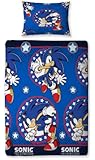 Character World Sonic the Hedgehog Sprint Single Rotary Duvet Set, Multi-Color