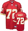 Glenn Dorsey Jersey: Reebok Red Replica #72 Kansas City Chiefs Jersey