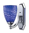 1 Light Vanity In Polished Chrome And Sapphire Glass