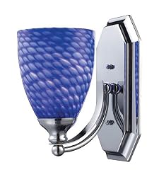 1 Light Vanity In Polished Chrome And Sapphire Glass