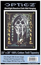 Opticz Gothic World Blacklight Reactive Tapestry