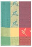 Waffle Weave 100% Cotton Hummingbird Dishtowel, Rose 18" X 28" Set / 6
