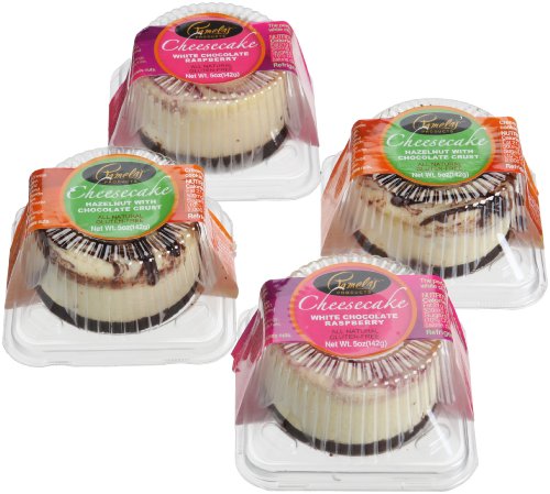 Pamela's Products 4-Flavor Cheesecake Sampler, 5-Ounce Cheesecakes (Pack of 8)
