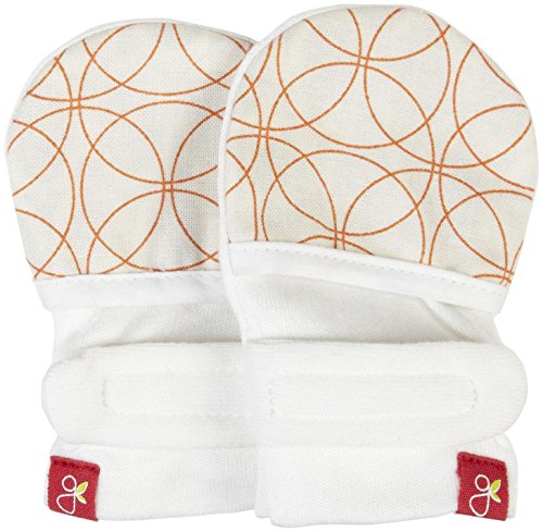 goumimitts - smart, stay on baby mittens - 1 pack (S/M pinwheel orange)